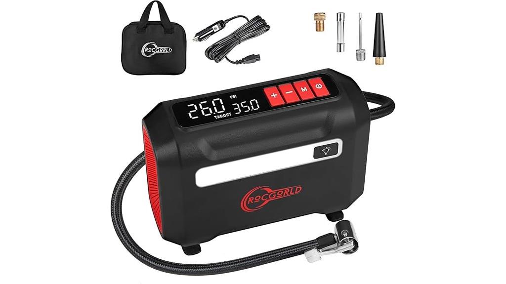 portable air compressor with digital screen