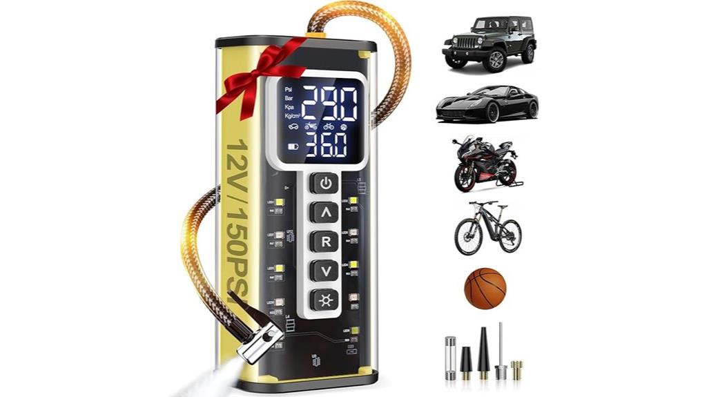 portable car bike inflator