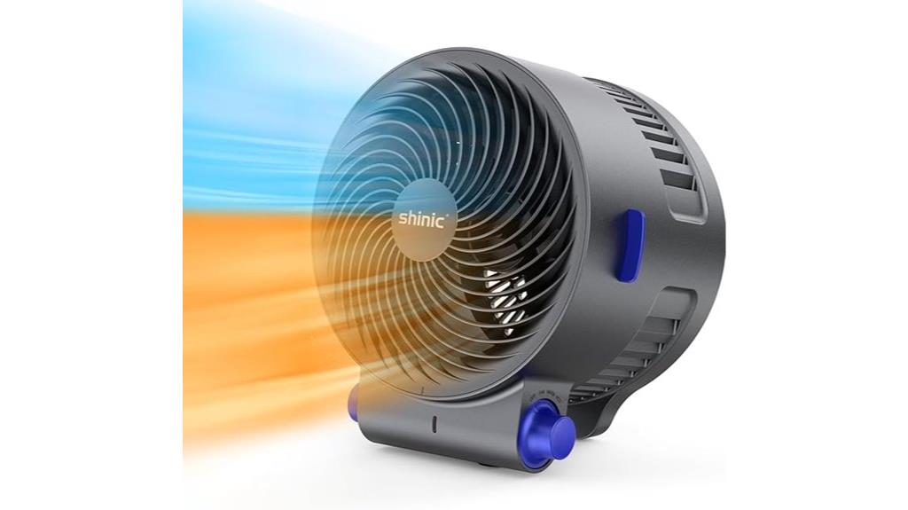 portable cooling and heating fan