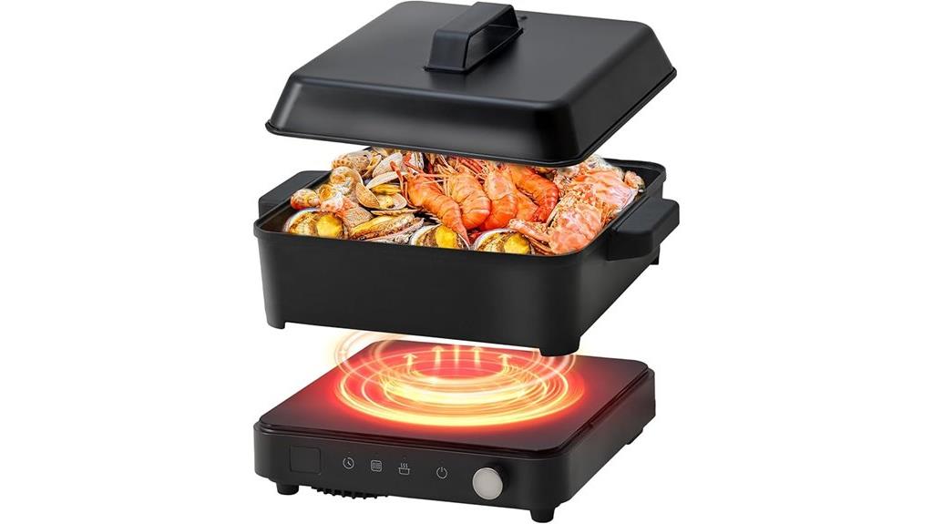 portable induction cooktop with grill