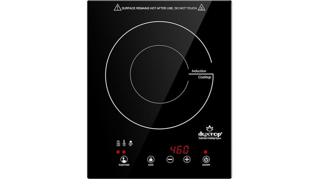 portable induction cooktop with safety