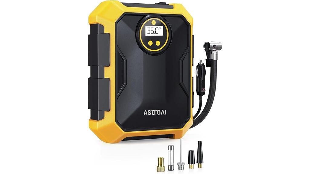 portable inflator with gauge