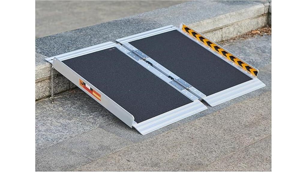 portable non skid aluminum ramp