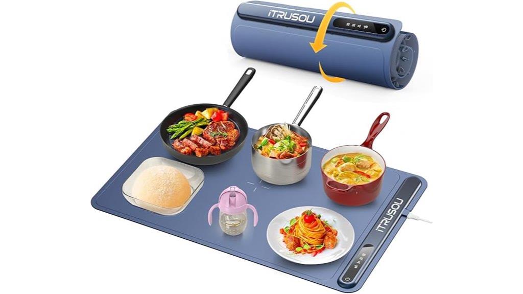 portable silicone warming tray