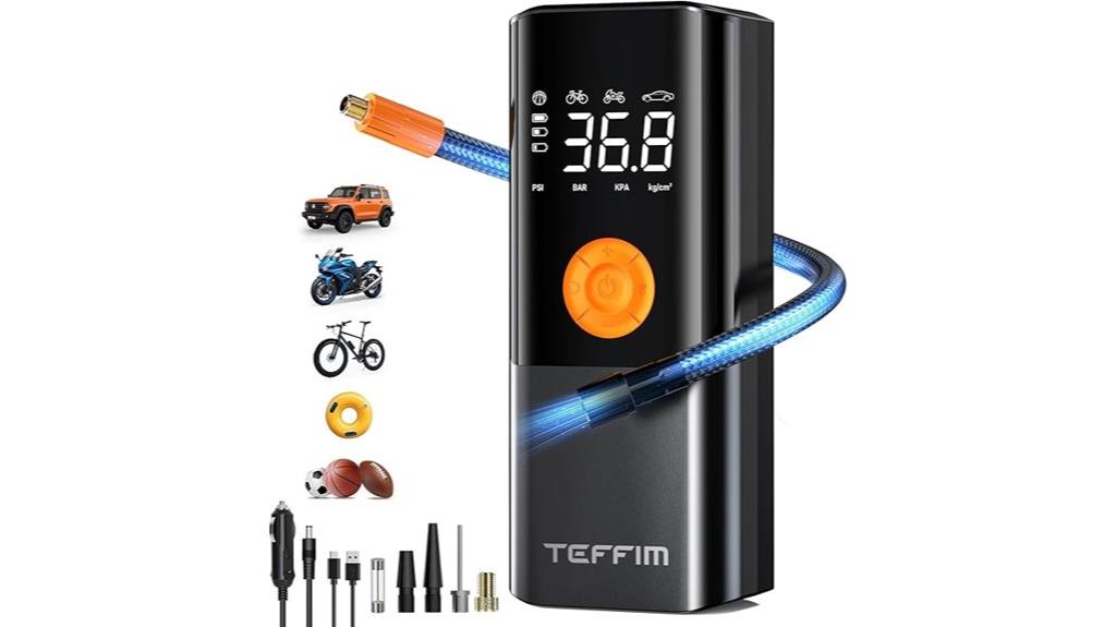 portable tire inflator with 150psi