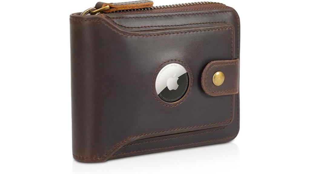 premium brown leather wallet