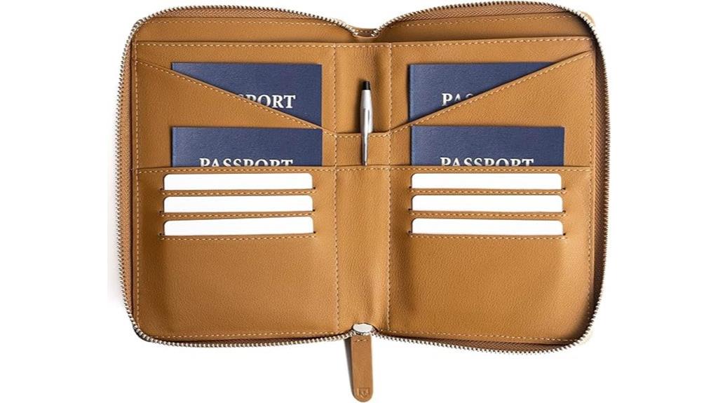 premium leather passport organizer