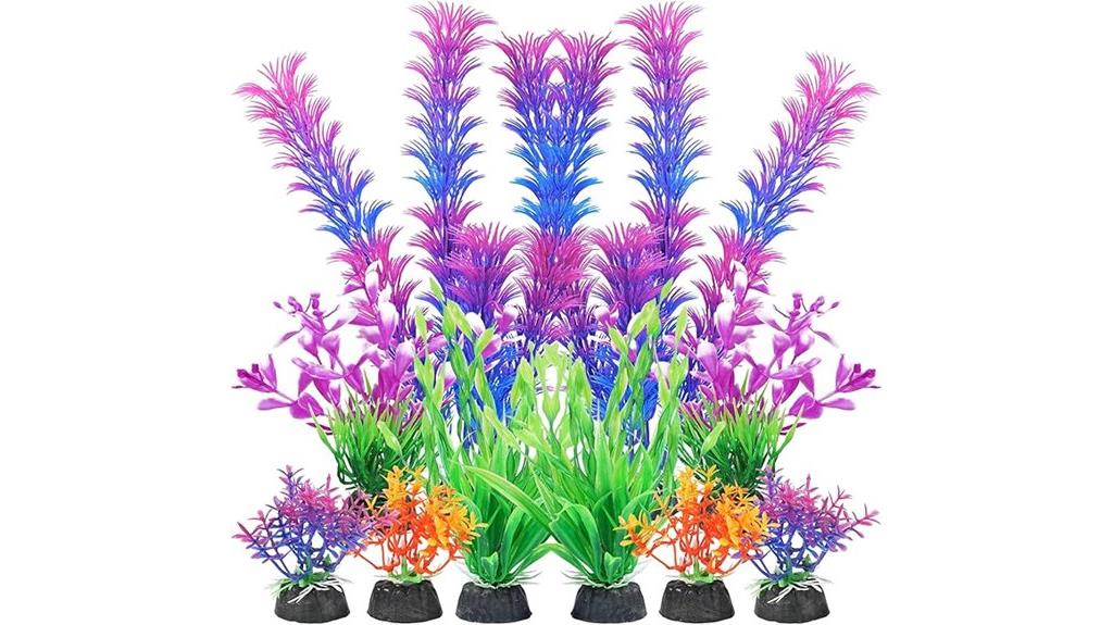 purple plastic fish tank accessories