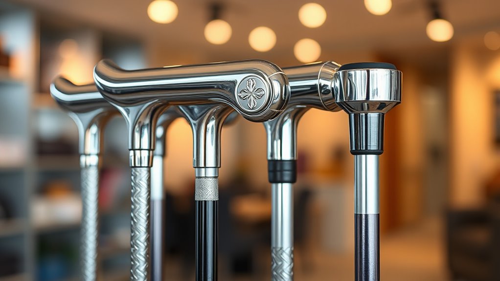 quad tipped ergonomic support