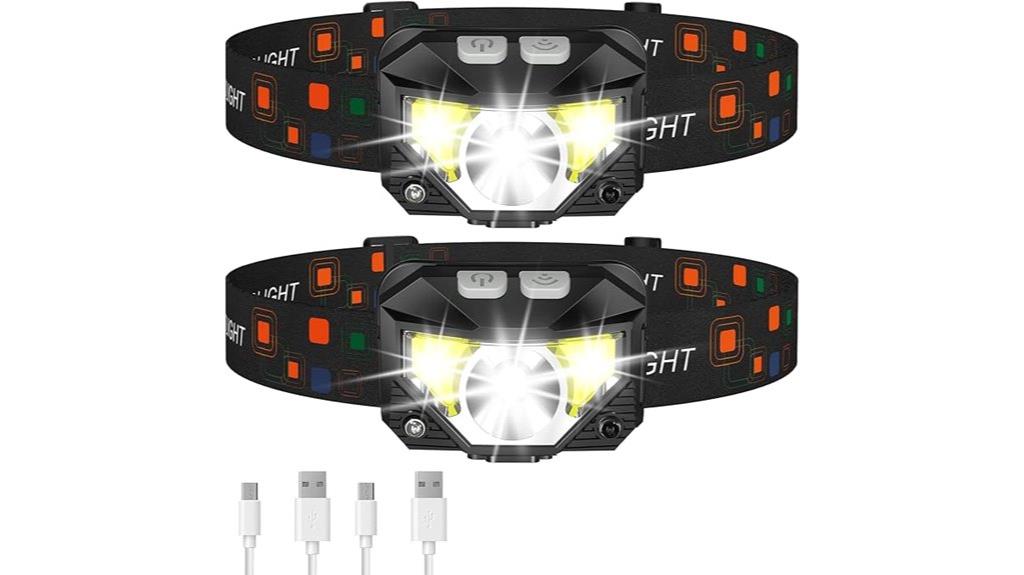 rechargeable 2 pack led headlamps