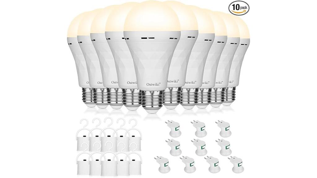 rechargeable emergency light bulbs