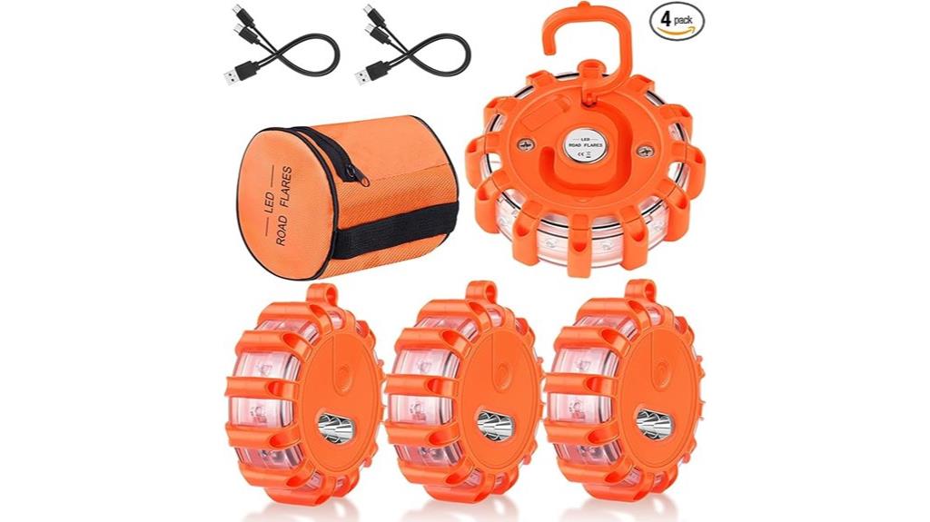 rechargeable emergency road flares