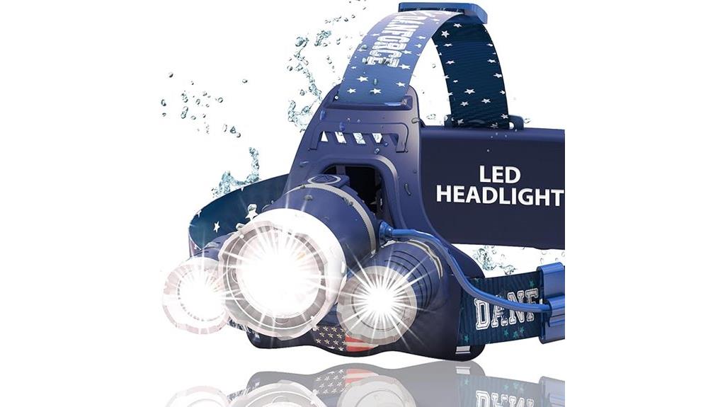 rechargeable led headlamp with red light
