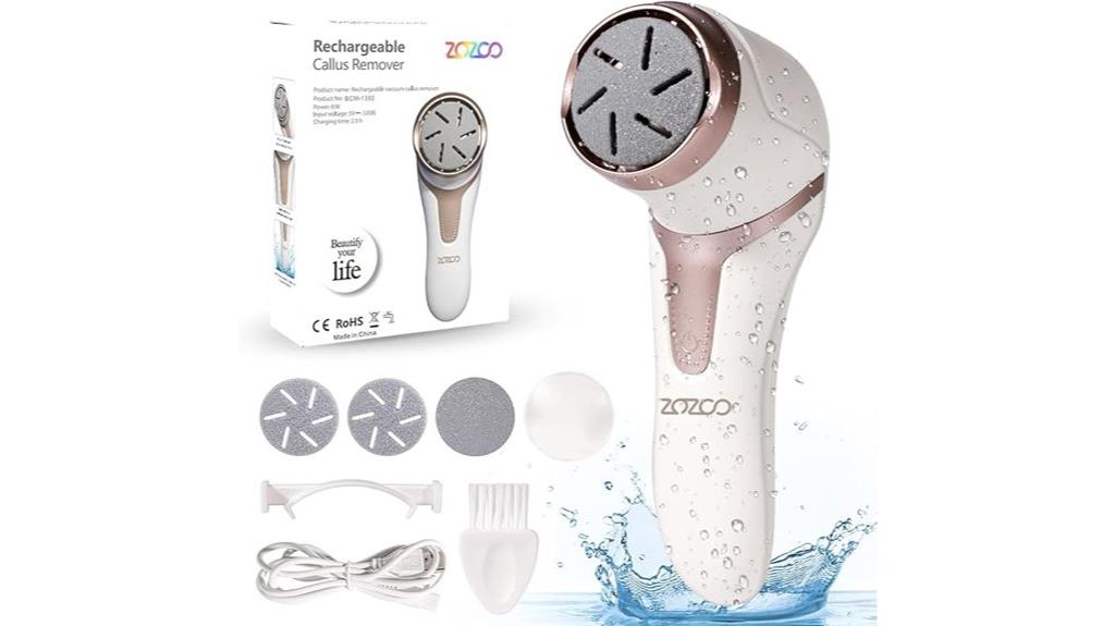 rechargeable waterproof pedicure tool