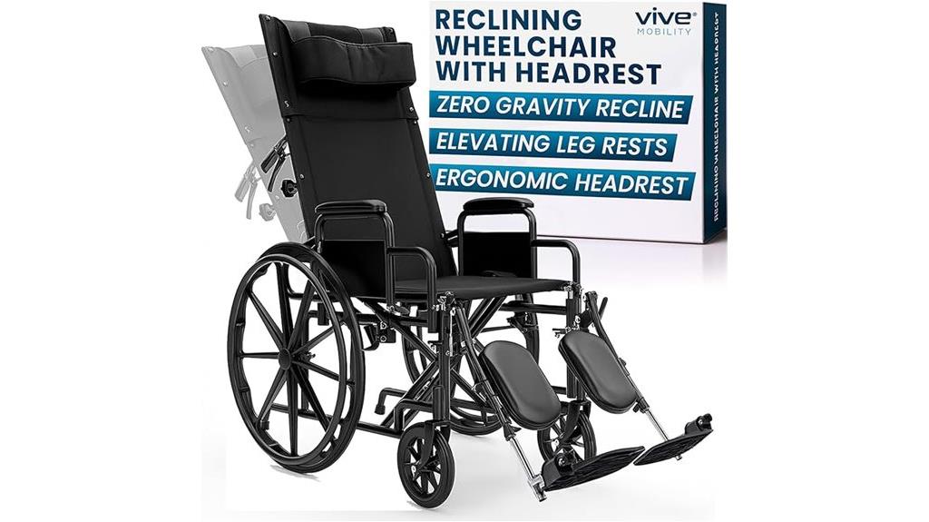 reclining wheelchair with elevating legs