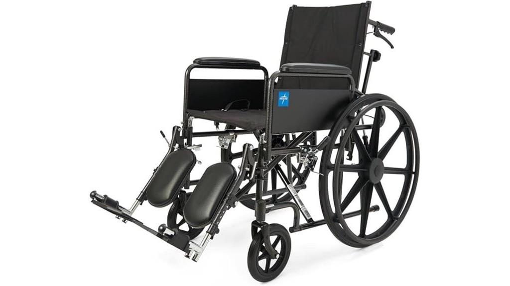 reclining wheelchair with leg rests