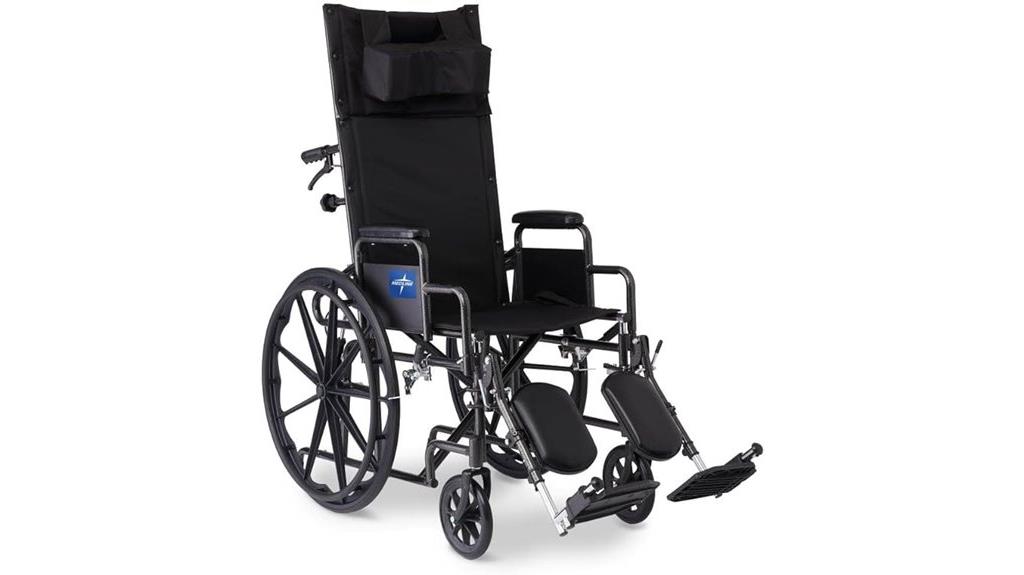 reclining wheelchair with leg rests