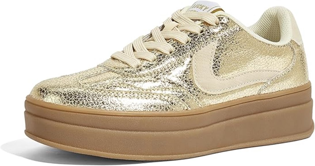 retro casual platform sneakers