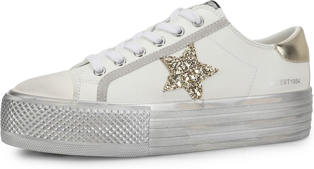 retro style platform sneakers