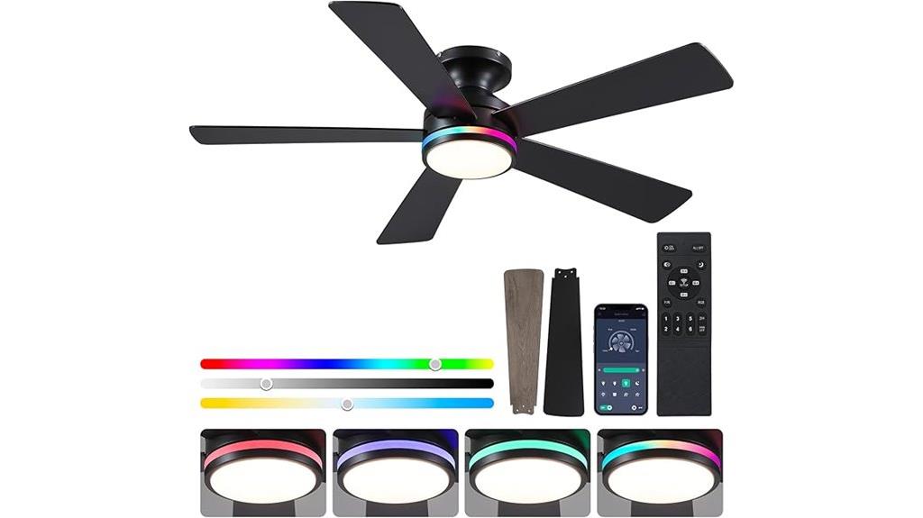 rgb ceiling fan with lights