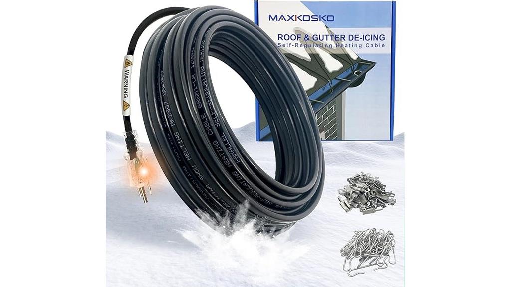 roof gutter snow melting