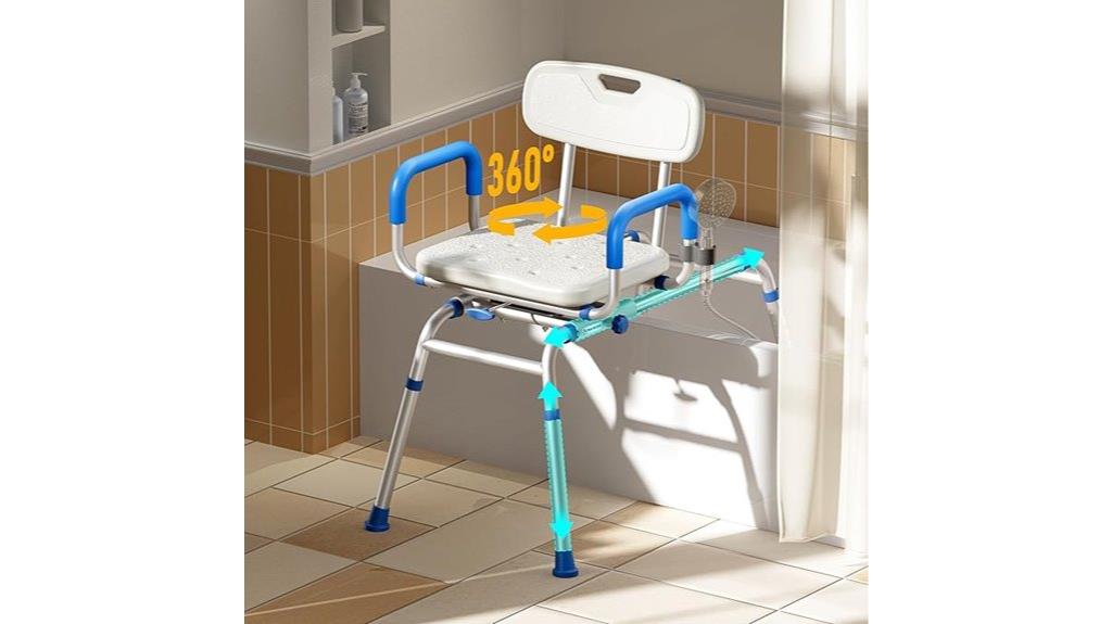 rotatable shower seat
