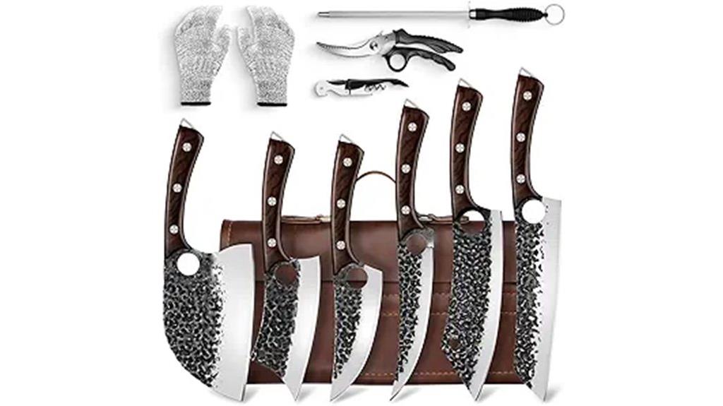 serbian knife set with bag