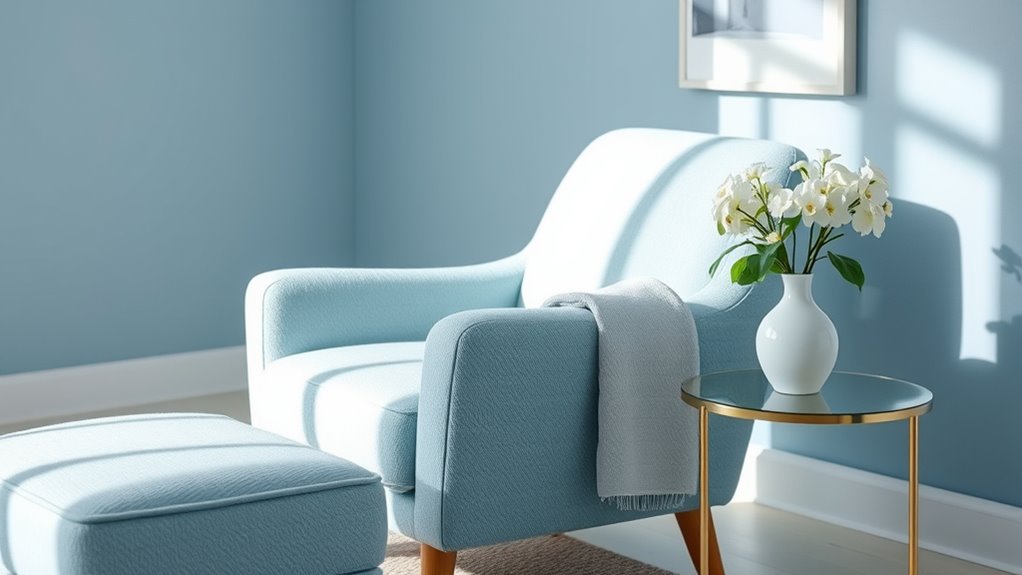 serene blue interior design