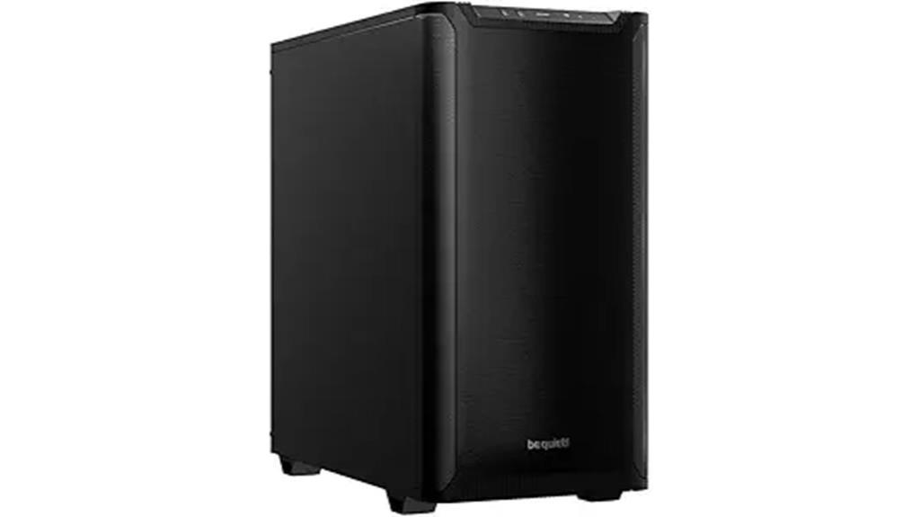 silent black atx case