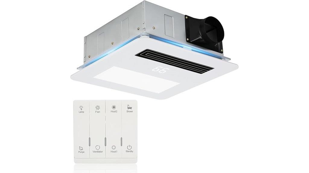 silent light heater fan