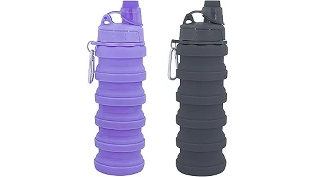 silicone water bottle collapsible