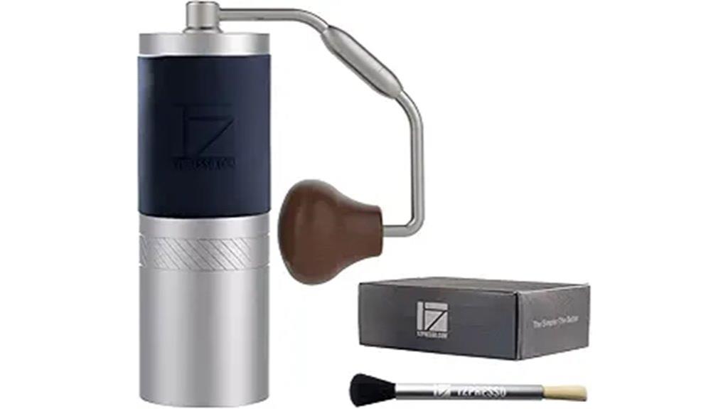 silver manual coffee grinder