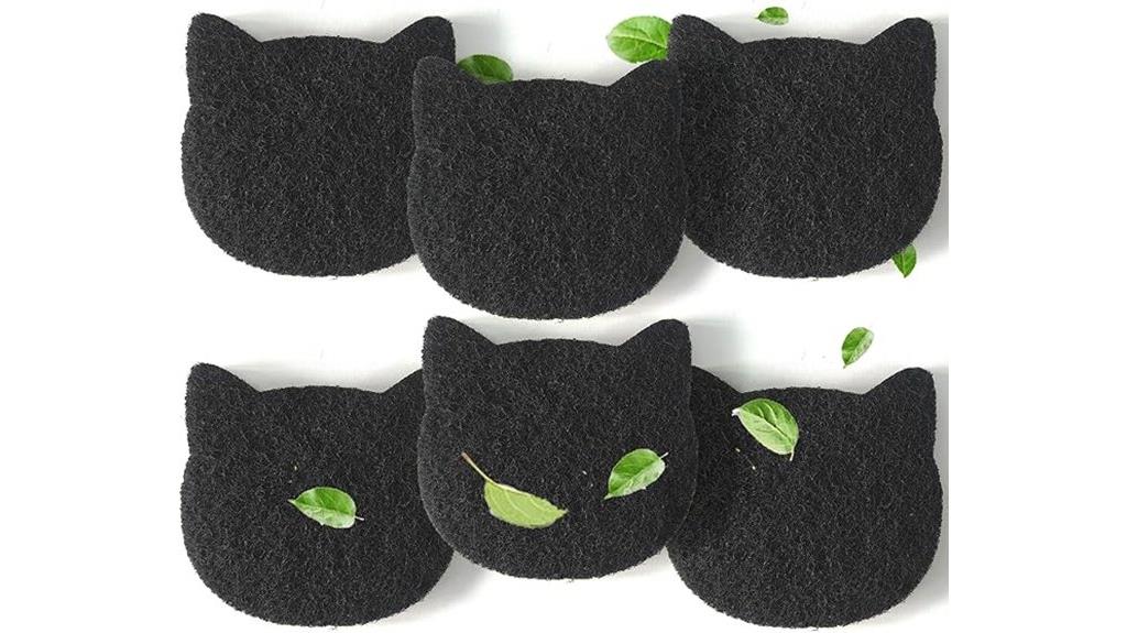 six activated charcoal filters