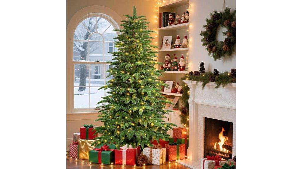 six and a half foot pre lit christmas tree