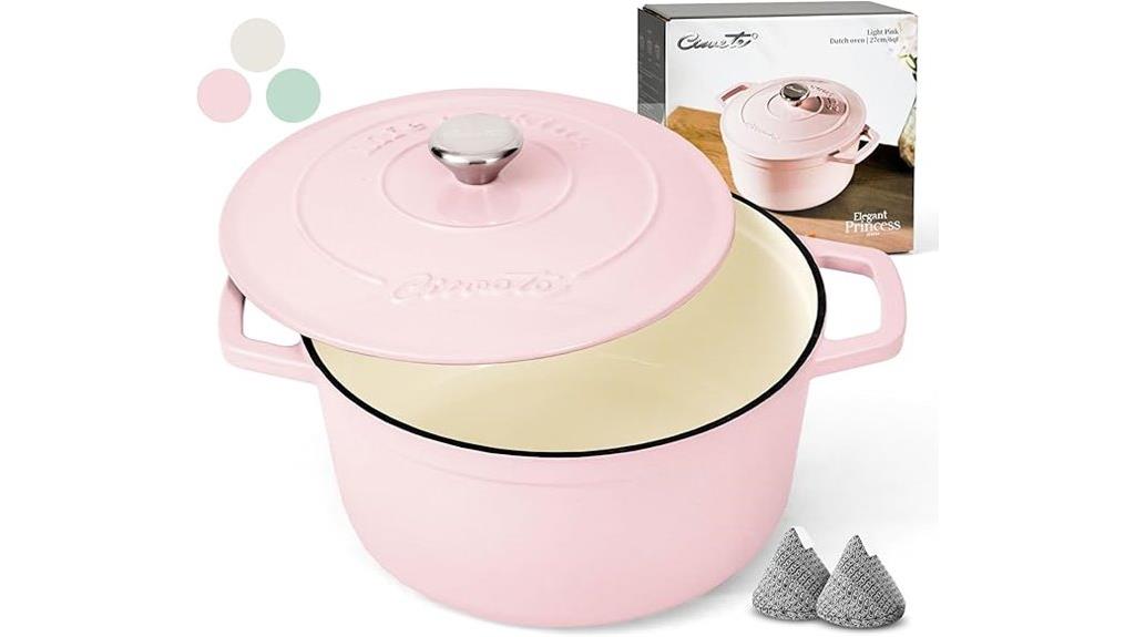 six quart enameled dutch oven