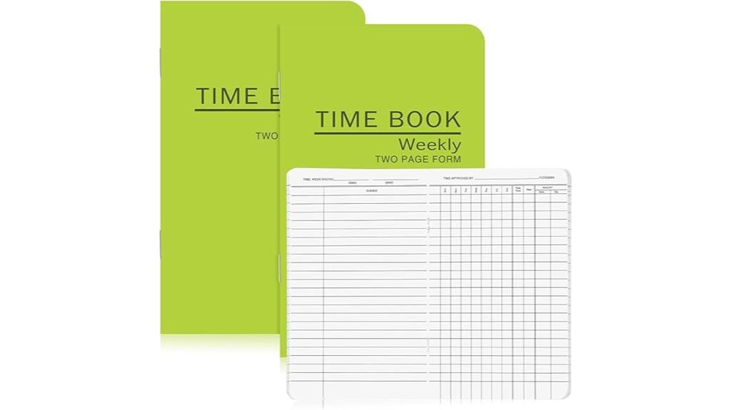 small employee time books
