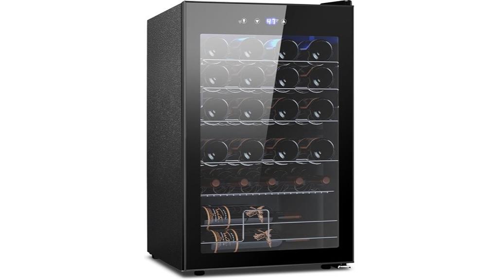 small freestanding wine fridge