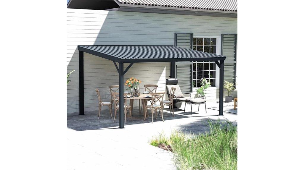 small galvanized steel gazebo