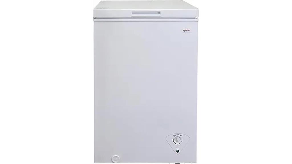small white chest freezer