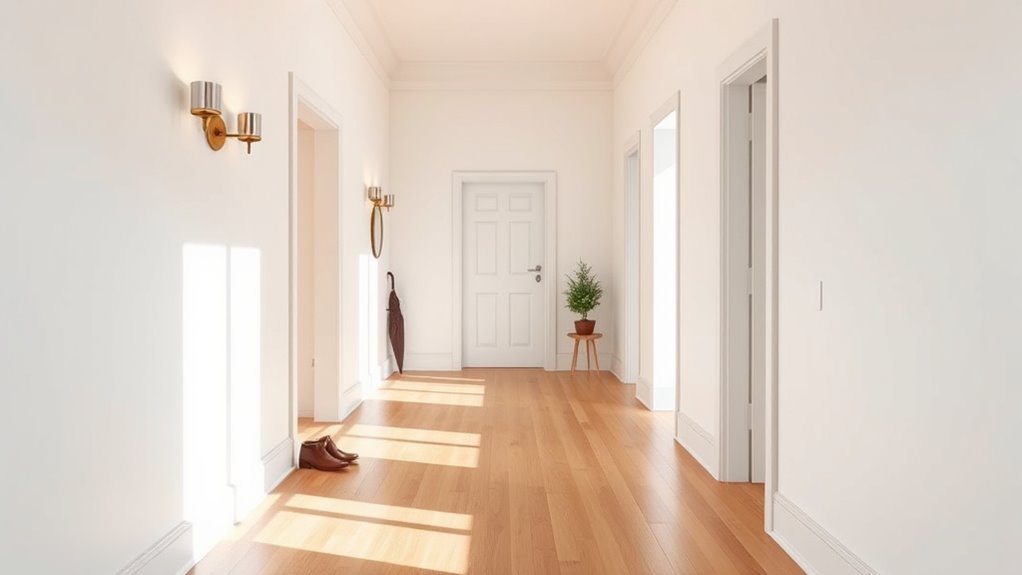 smart hallway organization and lighting