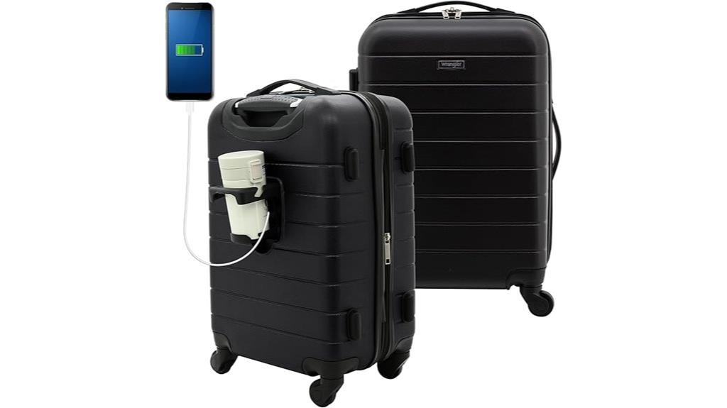 smart spinner luggage with usb