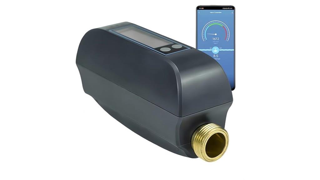 smart water valve display