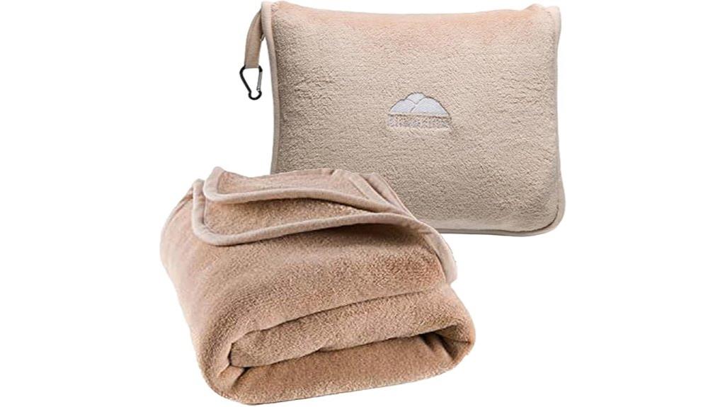 soft travel blanket pillow