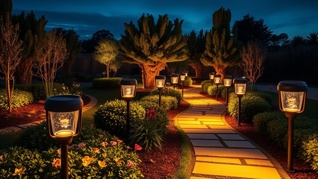solar motion sensor landscape lights