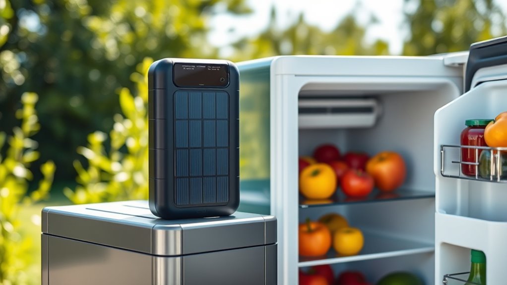 solar powered refrigerator battery banks