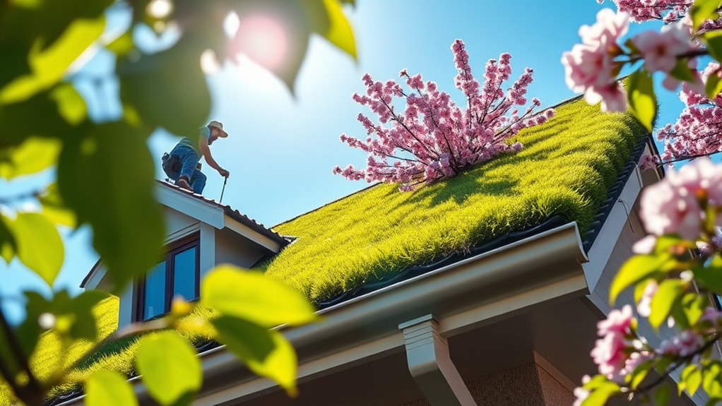 spring roof and gutter maintenance