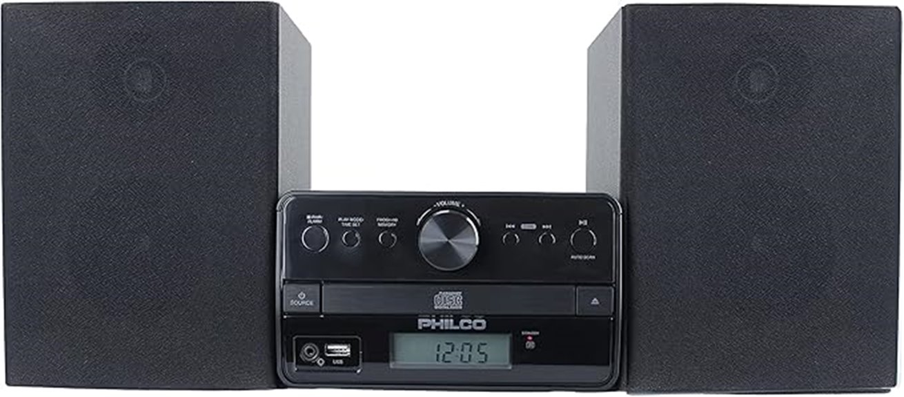 stereo shelf system features