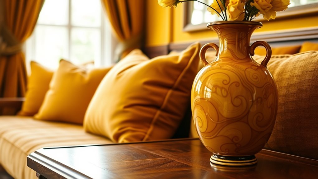 strategic yellow mustard accents