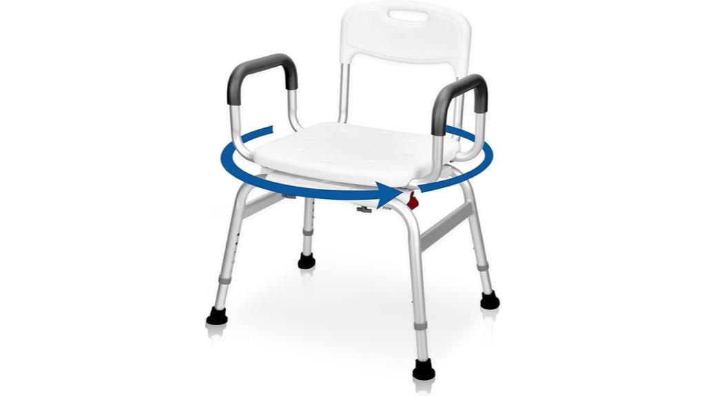 swivel shower chair with arms