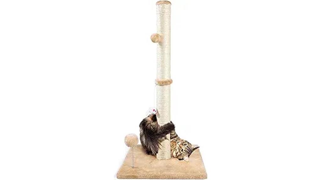 tall plush cat scratcher